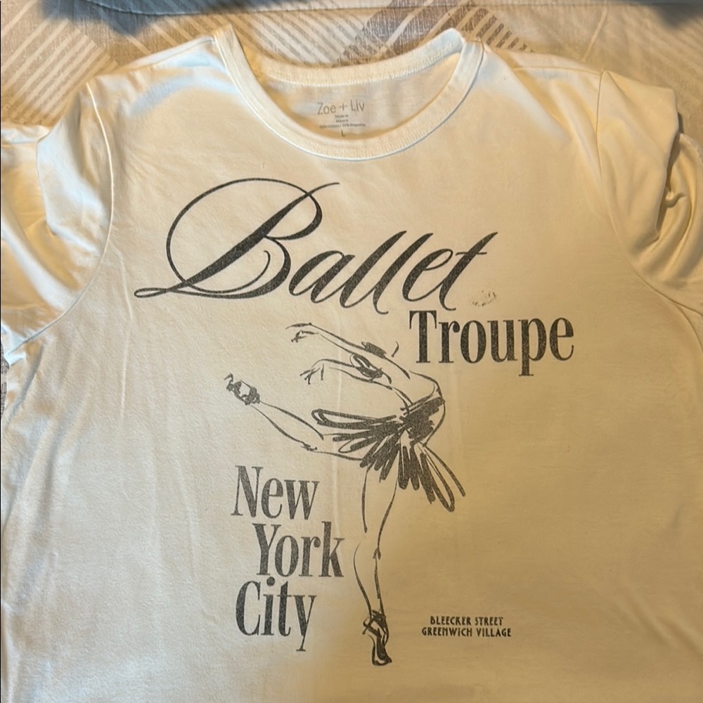 Zoe + Liv Cream Ballet Troupe Tee